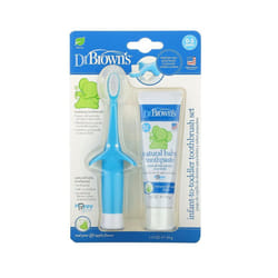 Dr. Brown's, Infant to Toddler Toothbrush Set, Real Pear & Apple