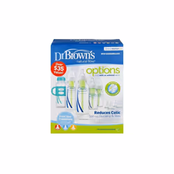 Dr. Brown's Baby First Year Transition Options+ Baby Bottles Gift Set, Teal