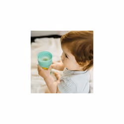 Dr. Brown's Milestones Cheers 360 Cup Spoutless Transition Cup, Travel Friendly & Leak-Free Sippy Cup, Green, Snake, 10oz/300ml