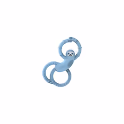 Flexees Sloth Teether for Infant & Baby, Blue, 100% Silicone, BPA Free, 3m+