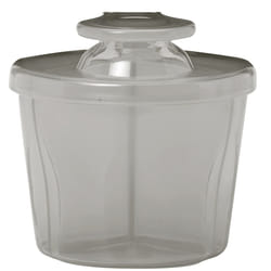 Baby Formula Dispenser with Snap-On Lid for On-The-Go Feedings, Milk Powder Dispenser for Traveling with Infant, Grey
