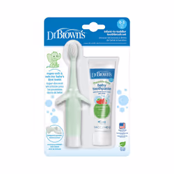 Dr. Brown's Infant-to-Toddler Training Toothbrush Set  Mint Elephant w