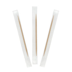 Royal FBARIW12S Plain Individual Cello Wrapped Toothpicks  Package of 1000  25  Beige