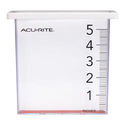 AcuRite Waterfall Rain Gauge with 5-inch Rainfall Capacity (00858W)  Clear