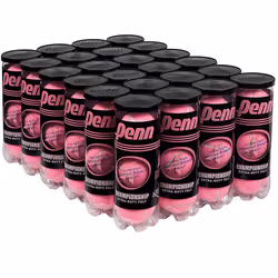 Penn Championship Pink Tennis Balls - Extra Duty Felt Pressurized Tennis Balls - 24 Cans  72 Balls