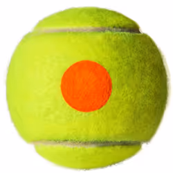 Penn QST 60 Tennis Balls - Youth Felt Orange Dot Tennis Balls for Beginners - 1 Can  3 Balls
