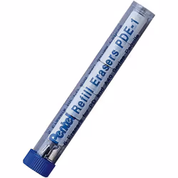 Pentel Refill Eraser For AL AX and PD Series Pencils 5 Pcs/Tube Box of 12 (PDE-1) White 60 Pack