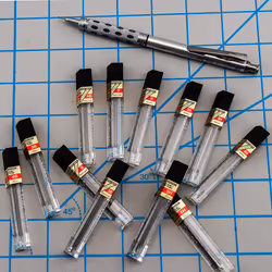 Pentel Super Hi-Polymer Lead Refill  0.5mm  Fine  B  144 Pieces of Lead (C505-B)