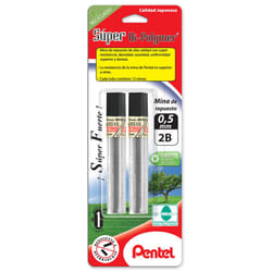 Pentel Super Hi-Polymer Lead Refill, 0.5mm, Fine, HB, 144 Pieces of Lead (C505-HB) , Black , 12/Leads