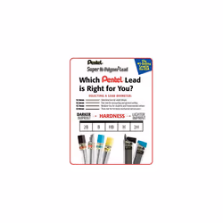 Pentel 50B Super Hi-Polymer Lead Refills  0.7mm  B  Black (1 Pack)