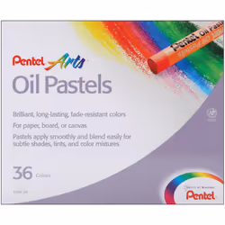 Pentel Oil Pastels 36/Pkg-Assorted Colors