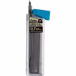 Pentel Super Hi-Polymer Lead Refills  0.7 mm  HB Hardness  Tube of 30