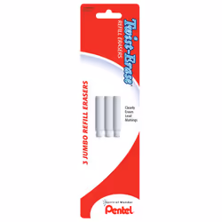 Pentel Twist-erase Refill Erasers Qty 1 Pkg Of 3