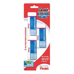 Pentel ZEH10BP3-K6 eraser White 3 pc(s)