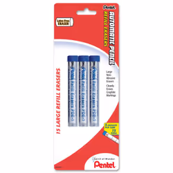 Pentel Quicker Clicker Eraser Refills Pack Of 15