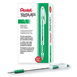 Pentel R.S.V.P. Ballpoint Pen  Medium Point  Green Ink (BK91-D) 12 Tot