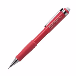 Pentel QE517B, Red, Plastic, Black, 0.7 mm, Round, Metal