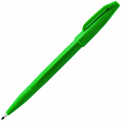 Pentel Sign Pen Fiber-Tipped Pen  Green Ink  Box of 12 (S520-D)
