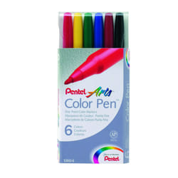Pentel Arts Color Pen  6 Color Set (S360-6)