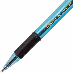 Pentel RSVP Razzle-Dazzle Ballpoint Pen  (1.0mm) Medium Line  Blue Barrel  Black Ink  Box of 12 (BK91RDC-A)