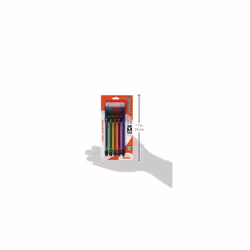 Pentel RSVP Razzle-Dazzle Ballpoint Pen  (1.0mm) Medium Line  Black Ink  Pack of 5 (BK91RDBP5M)