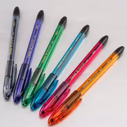 Pentel RSVP Razzle-Dazzle Ballpoint Pen  (1.0mm) Medium Line  Black Ink  Pack of 5 (BK91RDBP5M)