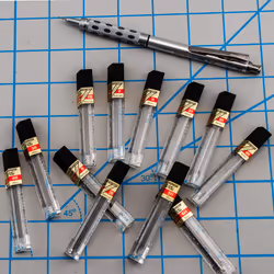 Pentel Refill Super Hi-Polymer Lead  0.5mm  Fine  2B  144 Pieces of Lead (C505BP2B-K6)