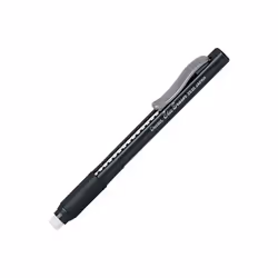 Pentel PENZE22ABX Black Rubber Clic Eraser with Grip - Pack of 12