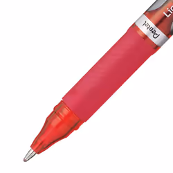 Pentel ENER-GEL Deluxe Liquid Gel Pen  Bold Line  Metal Tip  Red Ink  Box of 12 (BL60-B) - Additional view 4
