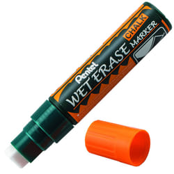 Pentel Arts Wet Erase Chalk Marker  Jumbo Tip  Orange Ink  Box of 12 (