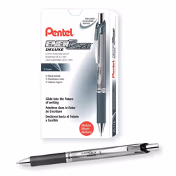 Pentel EnerGize Mechanical Pencil (0.7mm) Black Accents Box of 12 (PL77A)