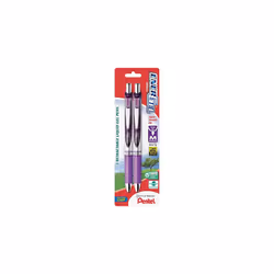 Pentel EnerGel Deluxe RTX Retractable Liquid Gel Pen  0.7mm  Metal Tip  Violet Ink  2 Pack (BL77BP2V)