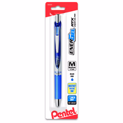 Pentel Gel Ink Pen EnerGel RTX Retractable Gel Pen 0.7mm Metal Tip Blue Ink 1 Pack (BL77BPC)