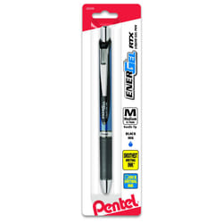 Pentel EnerGel Deluxe RTX Retractable Liquid Gel Pen  0.7mm  Needle Tip  Black Ink  1 Pack (BLN77BPA)