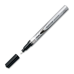 Pentel Arts Outline Marker  Silver Ink Outlined in Black Ink  1 Pack (