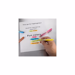 Pentel Handy-line S Retractable Highlighter  Chisel Tip  Yellow Ink  4 /Pack (SXS15BP4G)