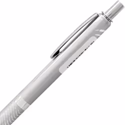Pentel Energel Alloy Retractable Liquid Gel Pen  (0.7mm) Medium Line  Silver Barrel  Black Ink  1 Pack (BL407BP)