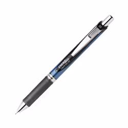 Pentel EnerGel Deluxe RTX Retractable Liquid Gel Pens  Fine Point  0.5 mm  54% Recycled  Blue Barrel  Black Ink  Pack Of 12 Pens