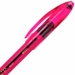 Pentel Pink BCA RSVP Razzle-Dazzle  (1.0mm) Medium Line  Black Ink  Pack of 5 (BK91RDBP5P)