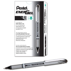 Pentel EnerGel NV Liquid Gel Pens  Medium Point  0.7 mm  54% Recycled  Black Ink  Pack Of 12 Pens