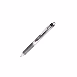 Pentel Pink BCA Ribbon Pentel EnerGel Deluxe RTX Retractable Liquid Gel Pen  0.7mm  Medium Line  Metal Tip  Silver Barrel  Black Ink  3 Pack (BL77ABP3
