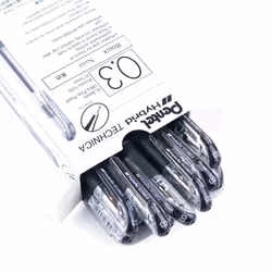 Pentel Arts Hybrid Technica 0.3 mm Pen  Ultra Fine Point  Black Ink  B