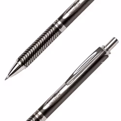 Pentel Retractable EnerGel Gel Pens  Metal Tip  0.7mm  Black Ink (BL40