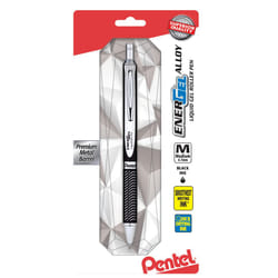Pentel EnerGel Alloy RT Gel Pen  Medium Point  0.7 mm  Black Barrel  Black Ink