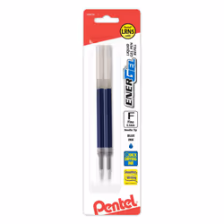 Pentel EnerGel Liquid Gel Pen Refills Needle Point 0.5 mm Blue Ink Pack of 2