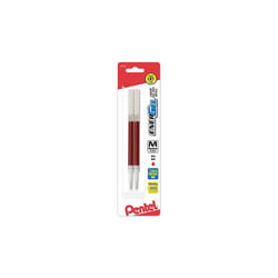 Pentel Refill Ink  For ENERGEL  Lancelot Gel Pen  07mm Metal Tip  Medium  Red Ink  Pack of 2 LR7BP2B