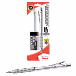 Pentel GraphGear 1000 Mechanical Pencil 0.5mm Premier Drafting Kit with 1 Pencil 1 Eraser Refill Tube and 1 Eraser (PG1015EB ...