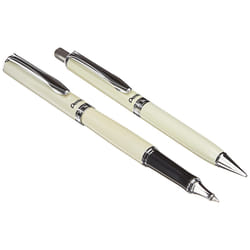 Pentel Libretto Roller Gel Pen and Pencil Set with Gift Box  Pen 0.7mm and Pencil 0.5mm  Cream Barrels (K6A8W-A)