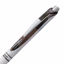 Pentel EnerGel Pearl Retractable Gel Pen  (0.7mm) Metal Tip  Medium Point  Accent  Black Ink 3-PK