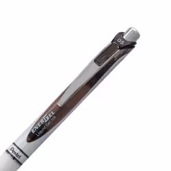 Pentel Gel Ink Pen  EnerGel Pearl RTX0.5mm  Fine Point  Needle Tip (BLN75WBP3A) Black